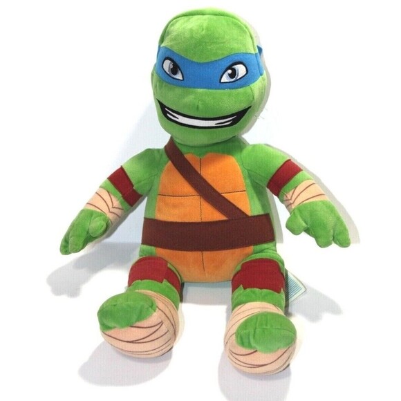 BAB Leonardo Teenage Mutant Ninja Turtle Flip Face Flipez 19" Plush Build A Bear - Picture 1 of 12